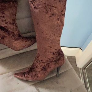 Brown boots knee-high boots